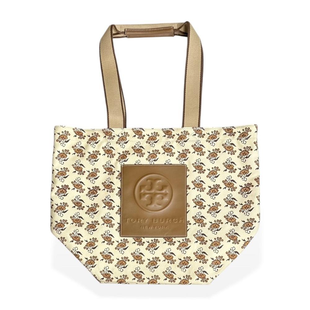 TORY BURCH Gracie Reversible Printed Canvas Tote - Curly Ditsy - Picture 9 of 16